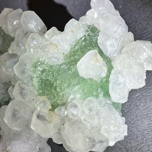 Etched Green Fluorite with Quartz and Calcite